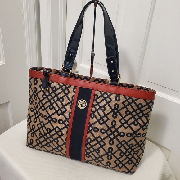 Spartina 449 Pender Tote Large, Preppy, Linen/Leather - Picture 3 of 15